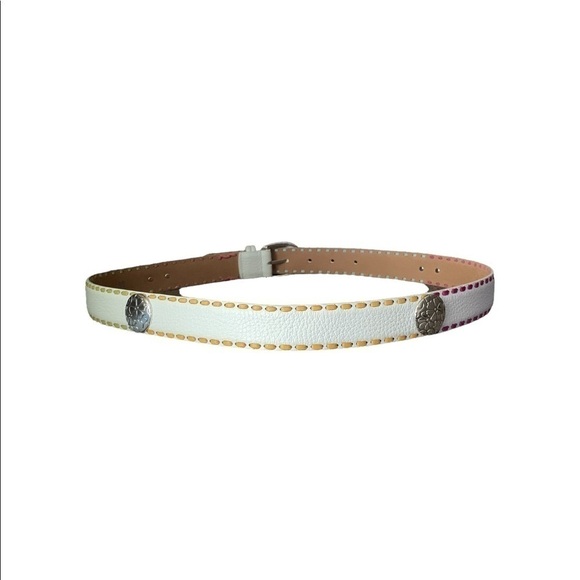 Brighton belt White with Colored Threads Size 36 - Picture 8 of 8